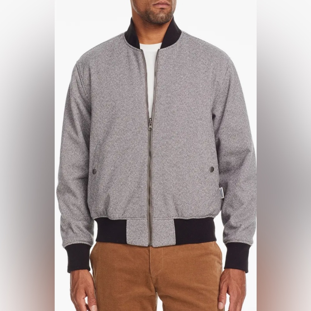 Brooklyn Brigade Marten Herringbone Reversible Bomber Jacket🖤